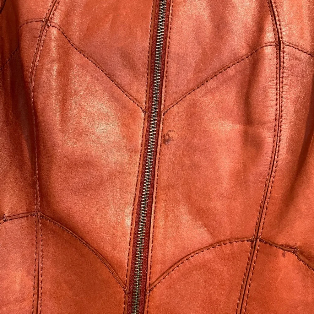 Sienna Studios Rust Leather Jacket Sz.‎ 10